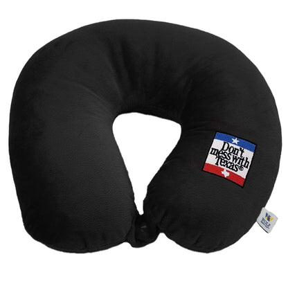 Fiber Filled Travel Neck Pillow - Don't Mess With Texas