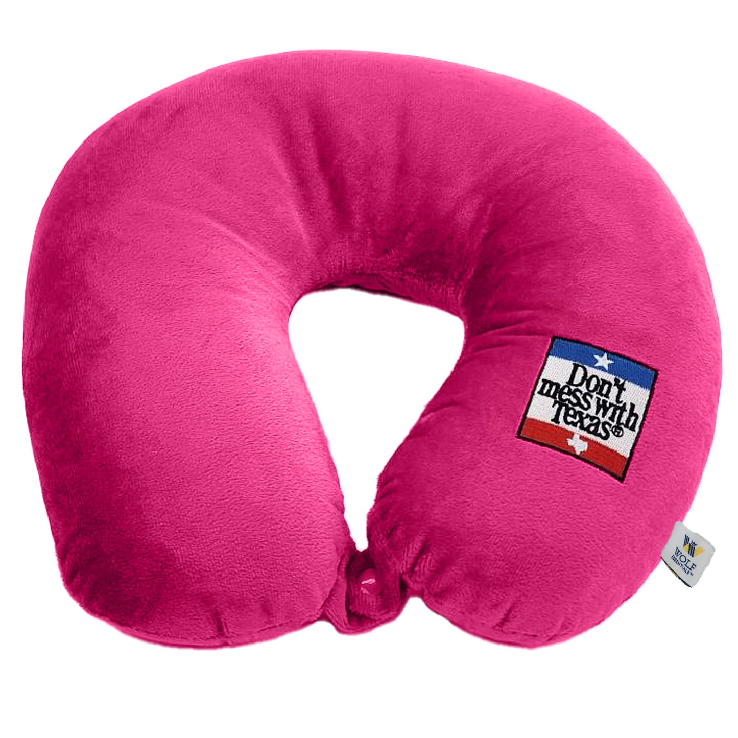 Fiber Filled Travel Neck Pillow - Don't Mess With Texas