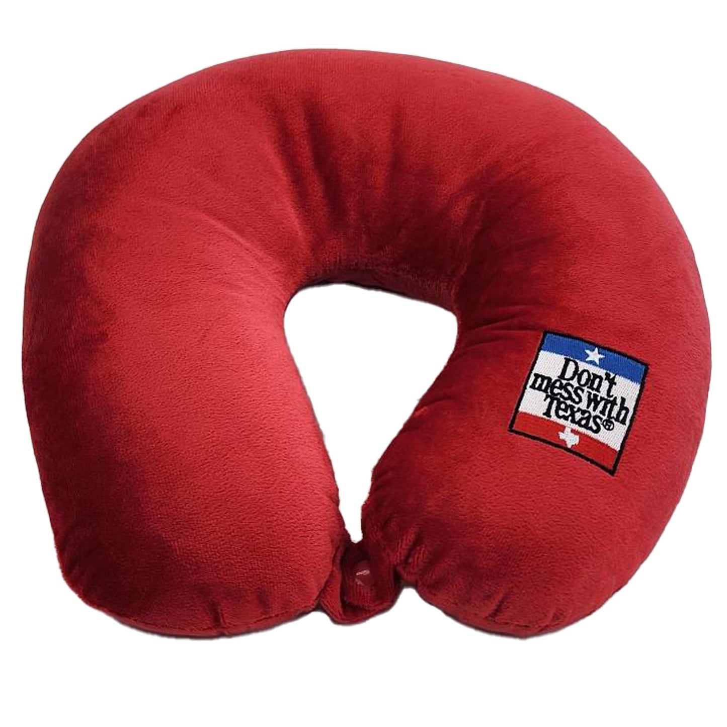 Fiber Filled Travel Neck Pillow - Don't Mess With Texas