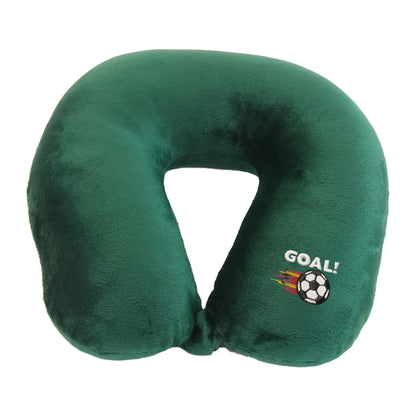 Fiber Filled Travel Neck Pillow - Soccer