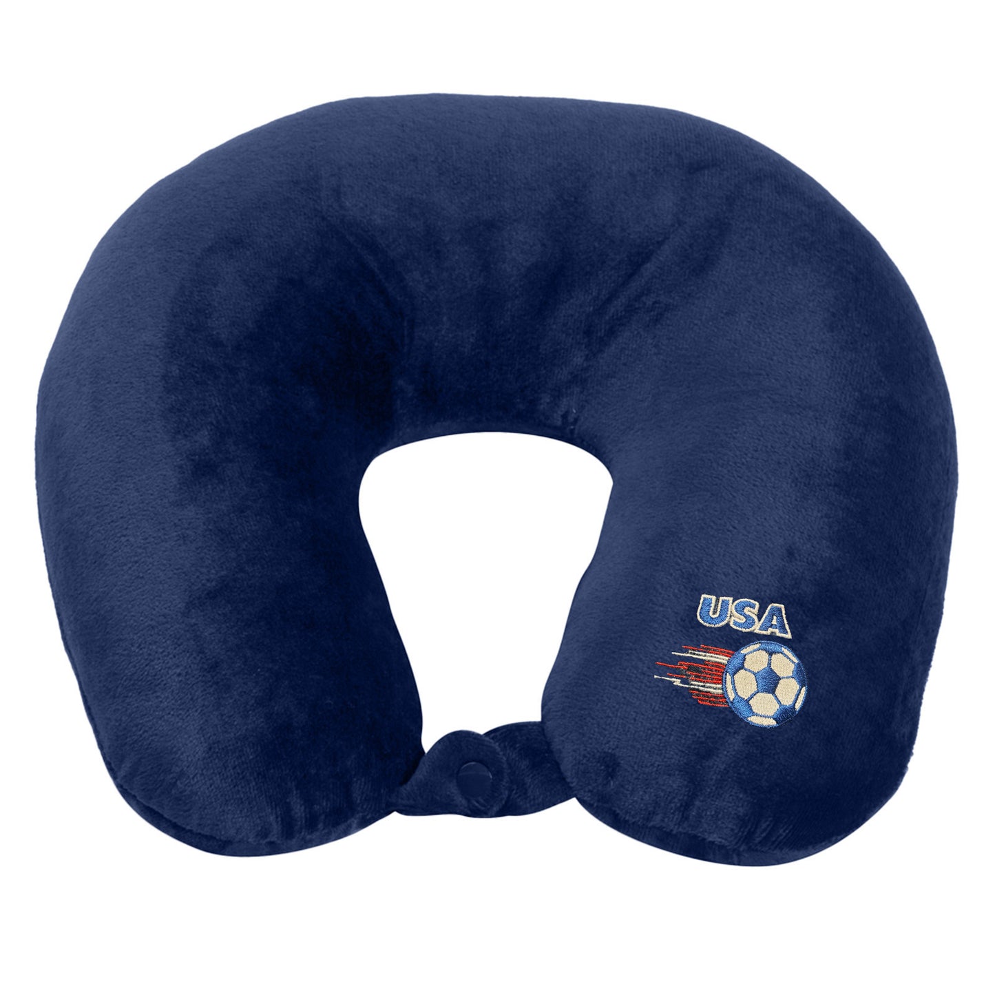 Fiber Filled Travel Neck Pillow - Soccer