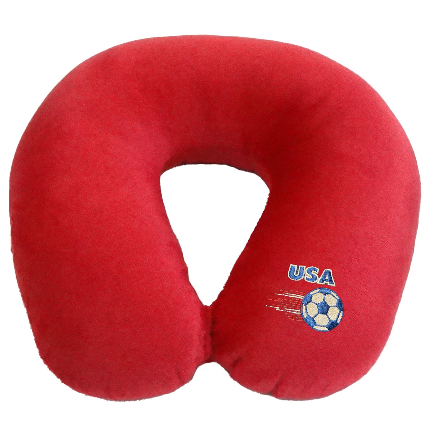 Fiber Filled Travel Neck Pillow - Soccer