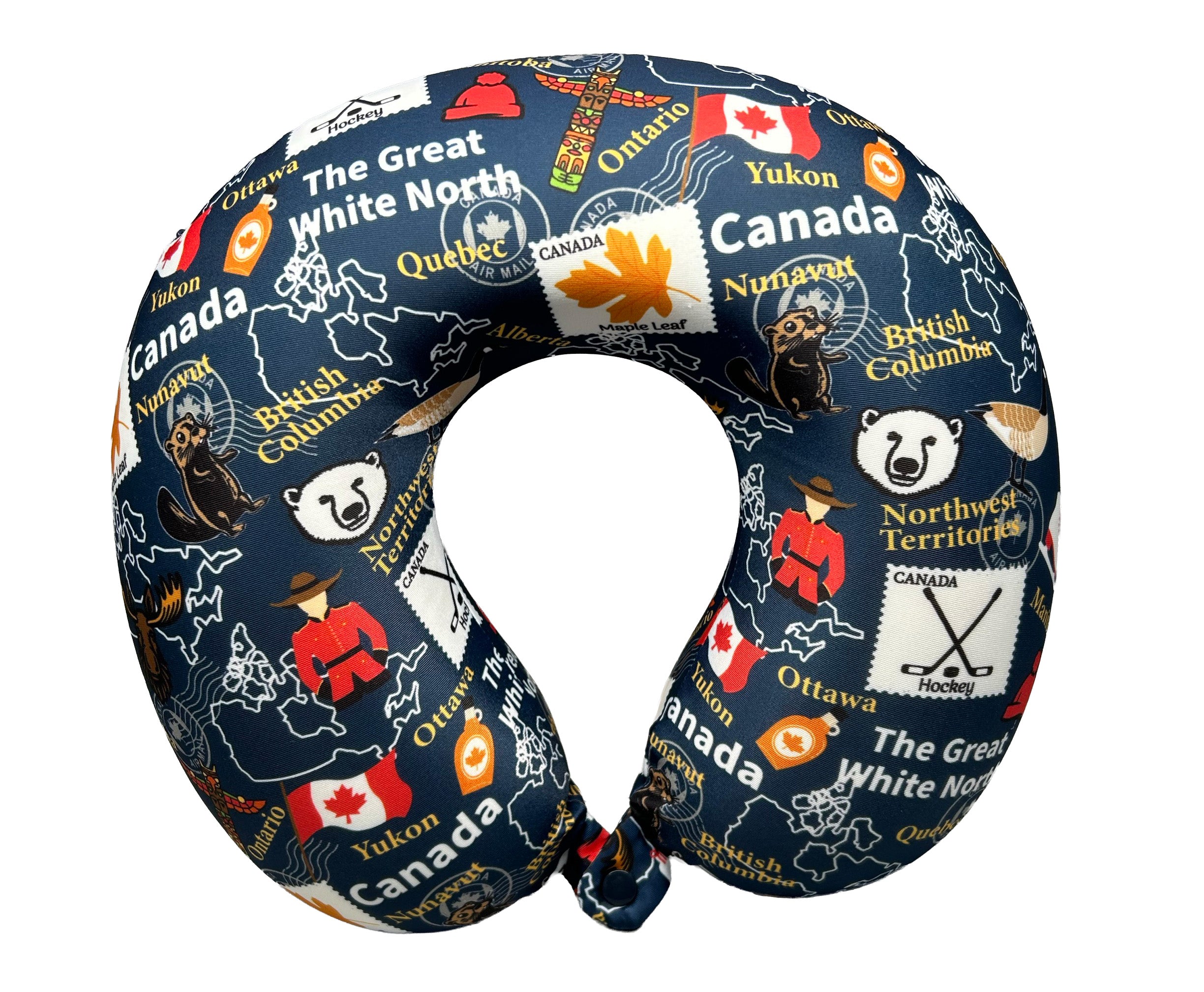 Memory Foam Travel Neck Pillow – State Prints – Wolf Essentials