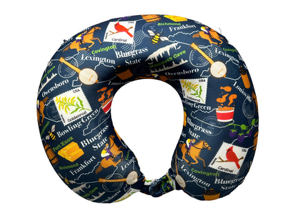 Memory Foam Travel Neck Pillow – State Prints