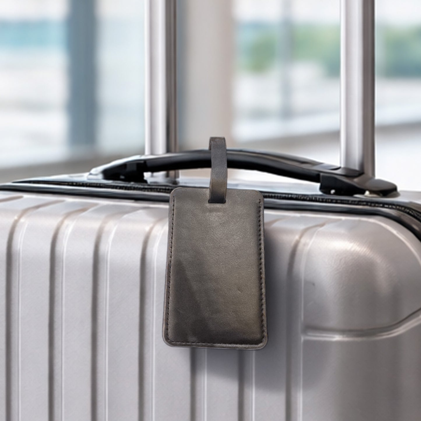 Faux Leather Luggage Tag