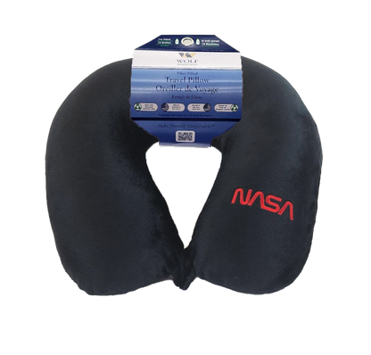 Fiber Filled Travel Neck Pillow - Adult - NASA Embroidery - 12" x 12"