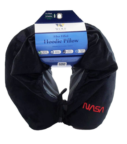 NASA Fiber-Filled Hooded Travel Neck Pillow