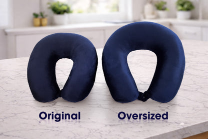 Oversized Fiber-Filled Travel Neck Pillow