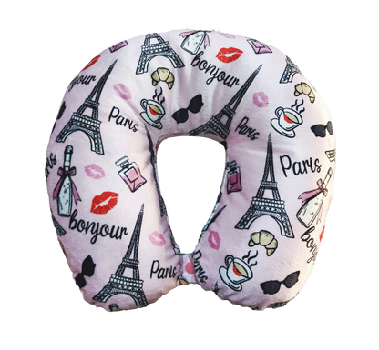 Fiber Filled Travel Neck Pillow - Novelty Prints