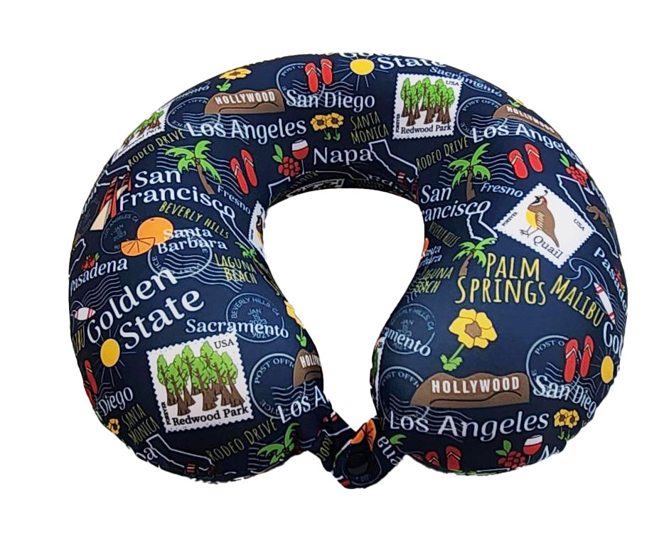 Memory Foam Neck Pillow - Adult - State Prints - 12