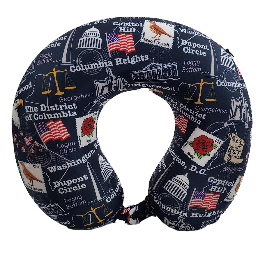 Memory Foam Travel Neck Pillow – State Prints – Wolf Essentials