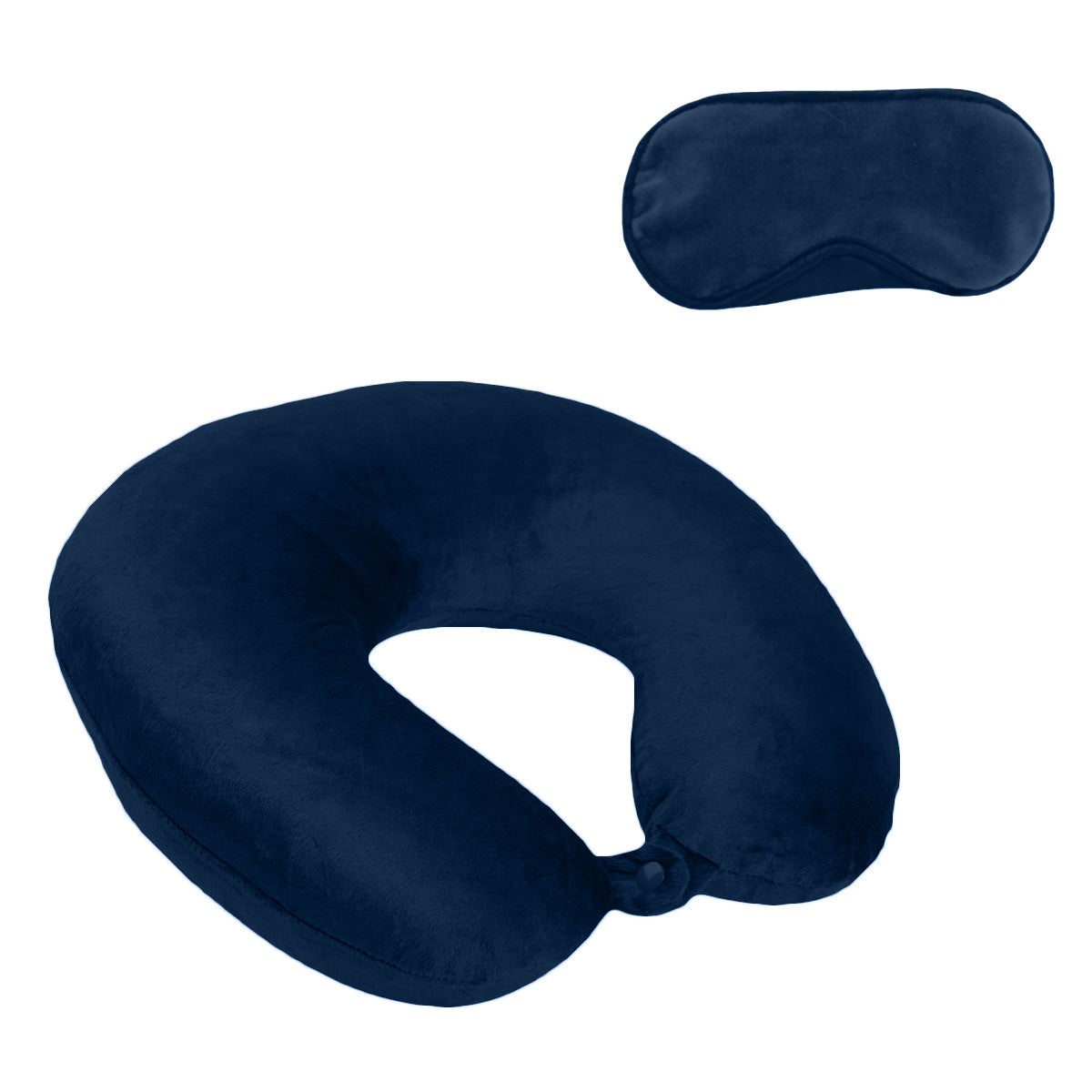 Fiber Filled Travel Neck Pillow Combo Set with eye shade