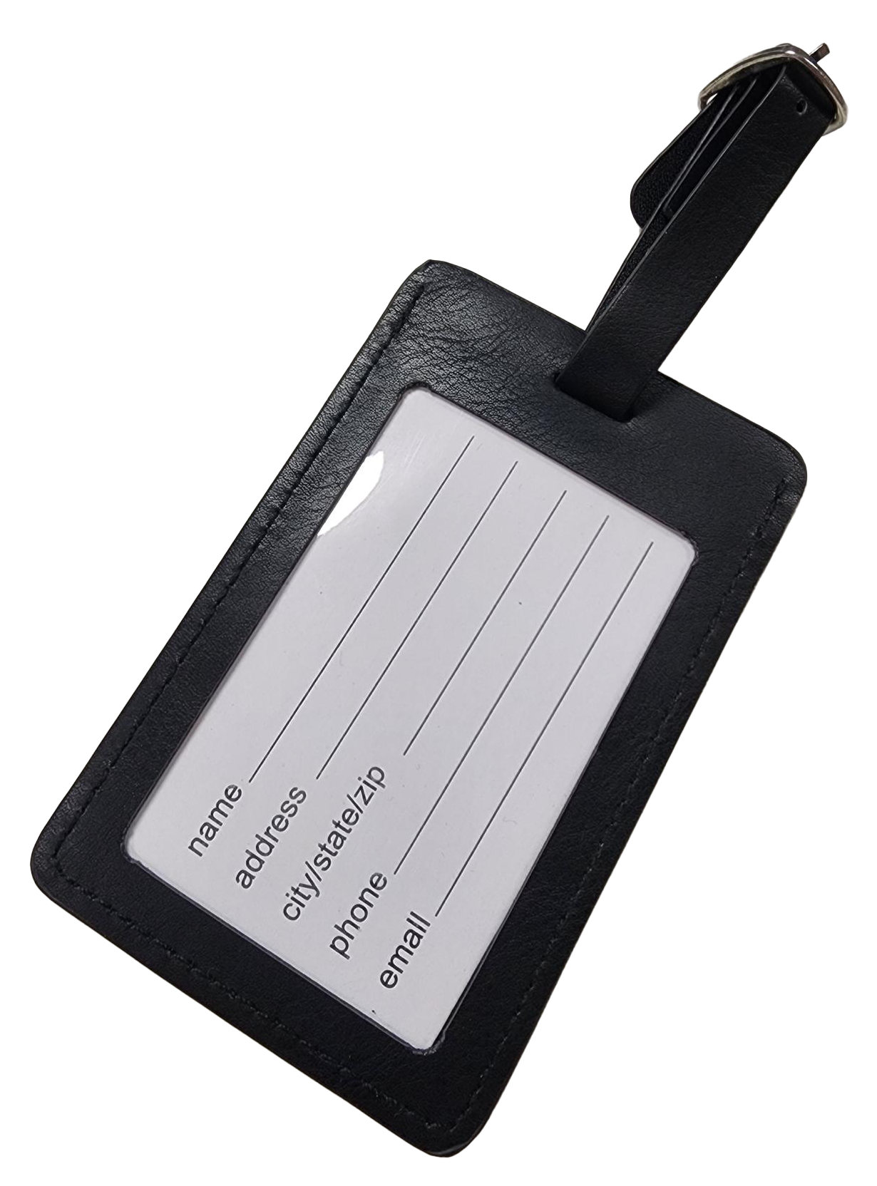 Faux Leather Luggage Tag