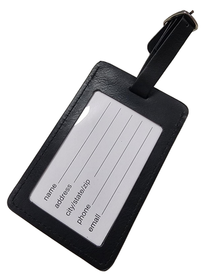 Faux Leather Luggage Tag