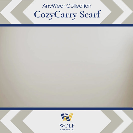 AnyWear Collection: CozyCarry Recycled Fleece Scarf - 6 pockets - 4 Colors Available