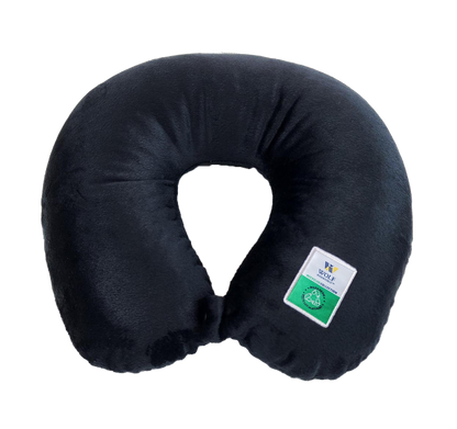 Recycled Fiber Filled Travel Neck Pillow - Adult - Solid Color - 12" x 12"